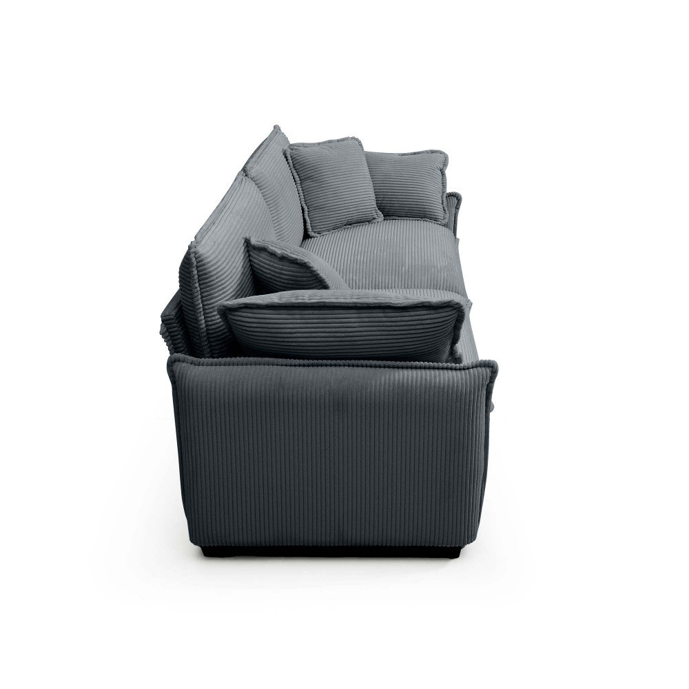 Large Deep-Seat 2-Seat Corduroy Sofa