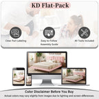 PU Leather Floating Platform Bed