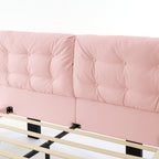 PU Leather Floating Platform Bed