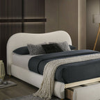 Boucle Upholstered Platform Bed