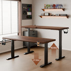 47" Solid Rubberwood Electric Standing Desk