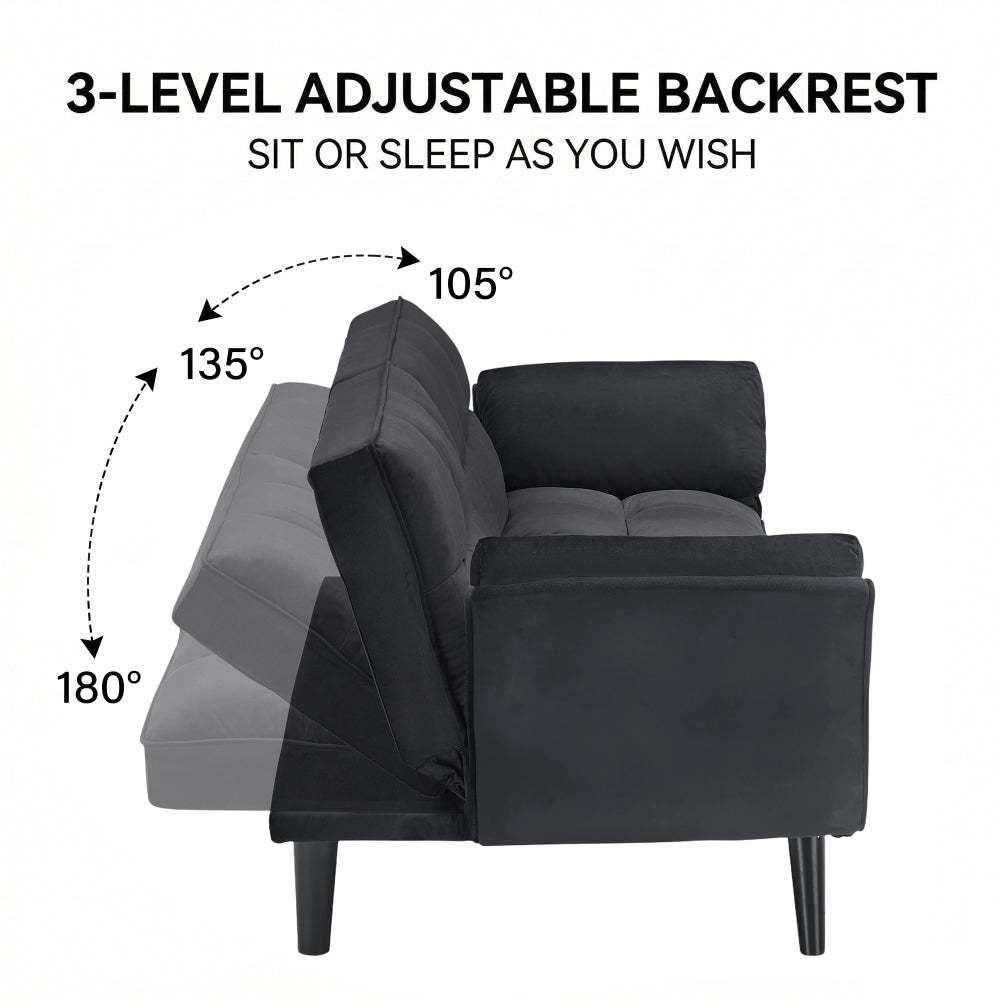 74" 2-Seat Convertible Sofa Bed