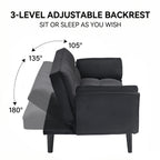74" 2-Seat Convertible Sofa Bed