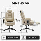 Ergonomic High-Back PU Leather Office Chair