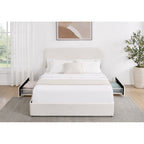 Platform Storage Bed with 4 Built-In Drawers