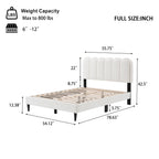 Boucle Platform Bed