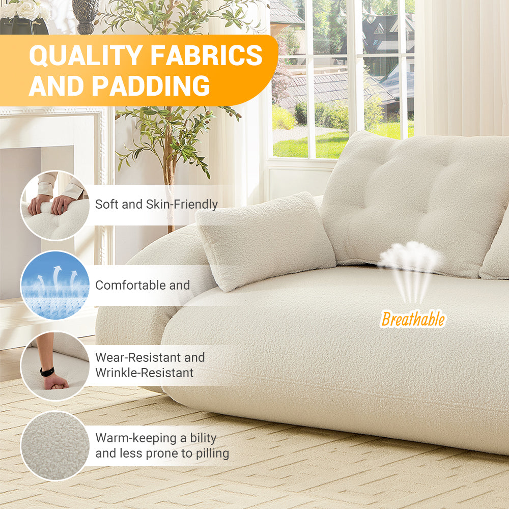 78.7" 3-in-1 Foldable Floor Sofa Bed