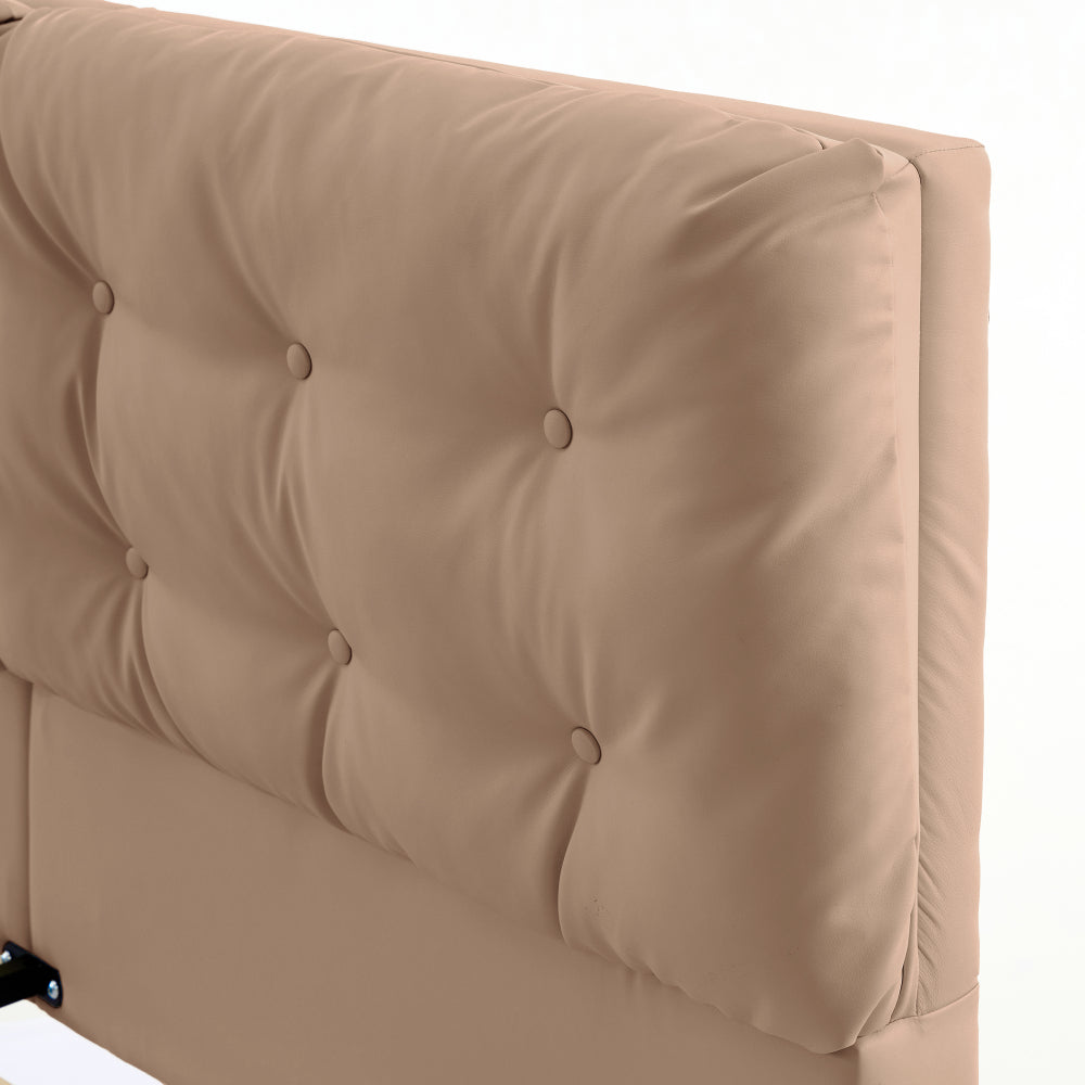 PU Leather Floating Platform Bed