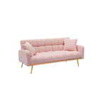 69" Soft Teddy Fleece Convertible Sofa Bed