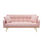 69" Soft Teddy Fleece Convertible Sofa Bed