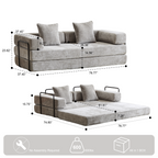 3-Seat Convertible Floor Sofa Bed