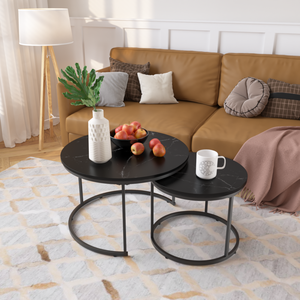 27.6" Nesting Coffee Table Set of 2