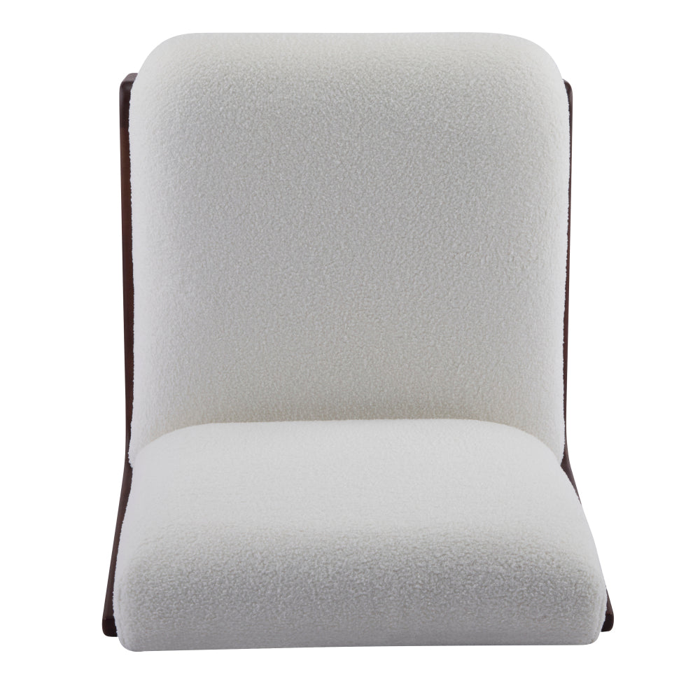 Scott Living Moda Accent Chair White with Walnut
