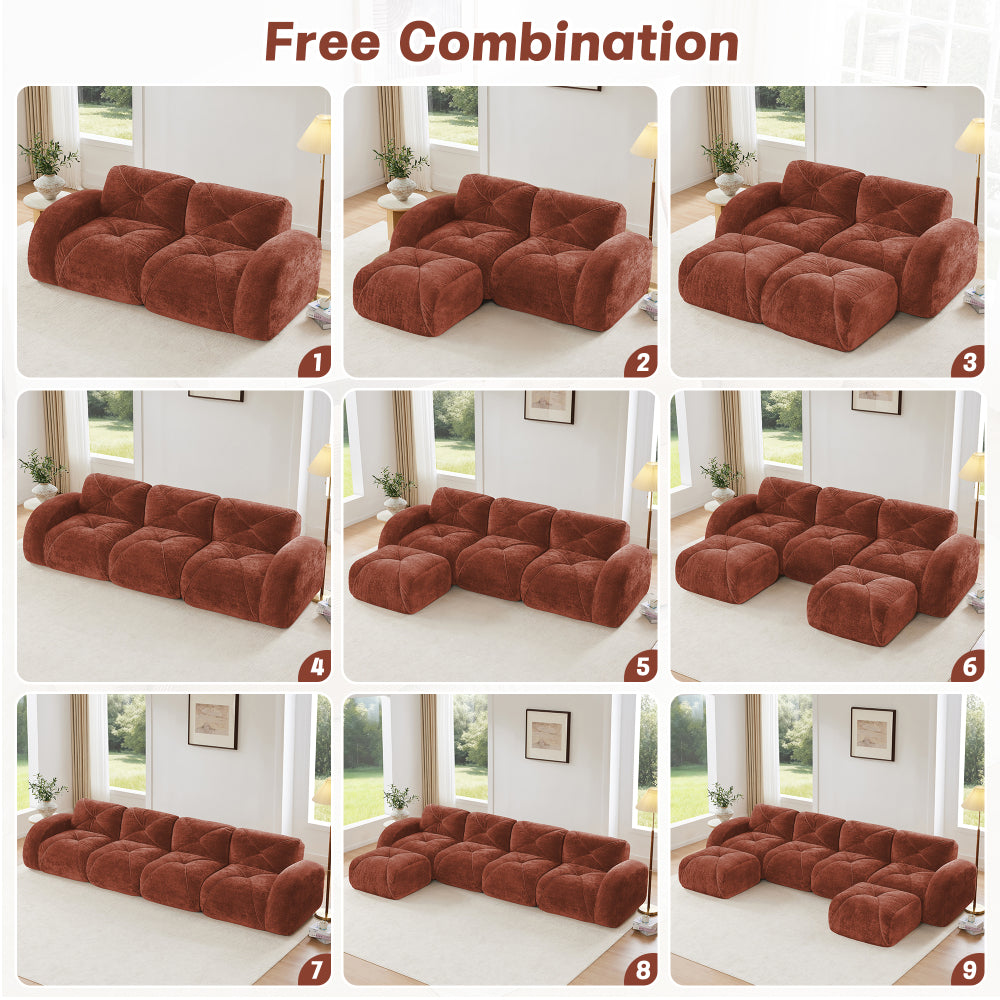 2-Piece Modular Cloud Sofa Set