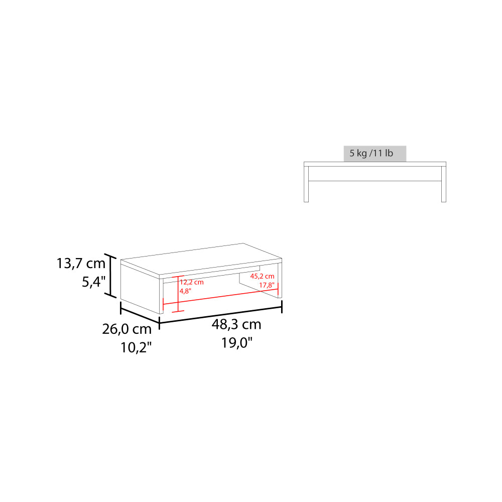 19" Wide Monitor Stand Riser