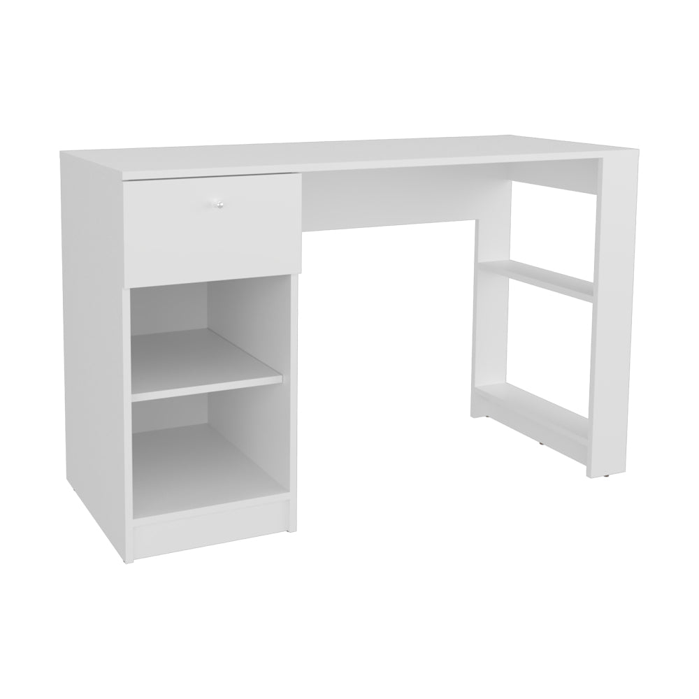 47" Modern Writing Desk with 1 Drawer + 4 Side
