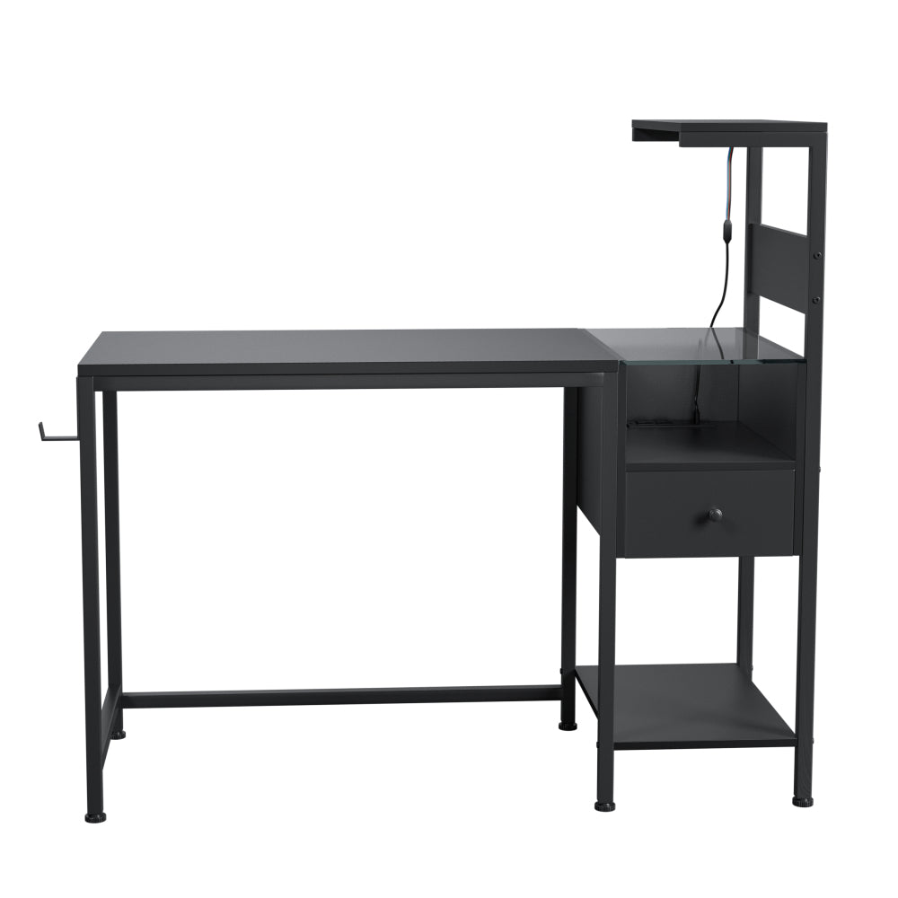 Computer Desk with Power Outlet & USB Charging