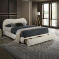 Boucle Upholstered Platform Bed