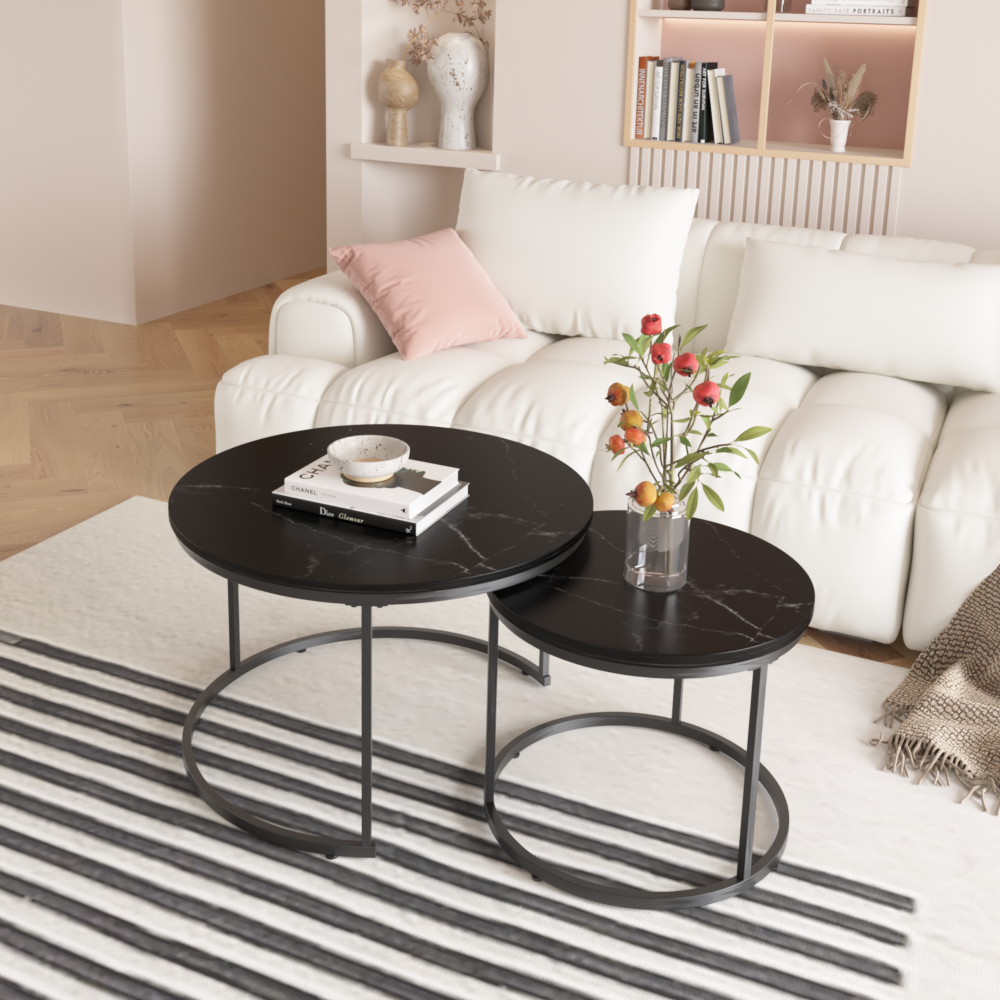 27.6" Nesting Coffee Table Set of 2