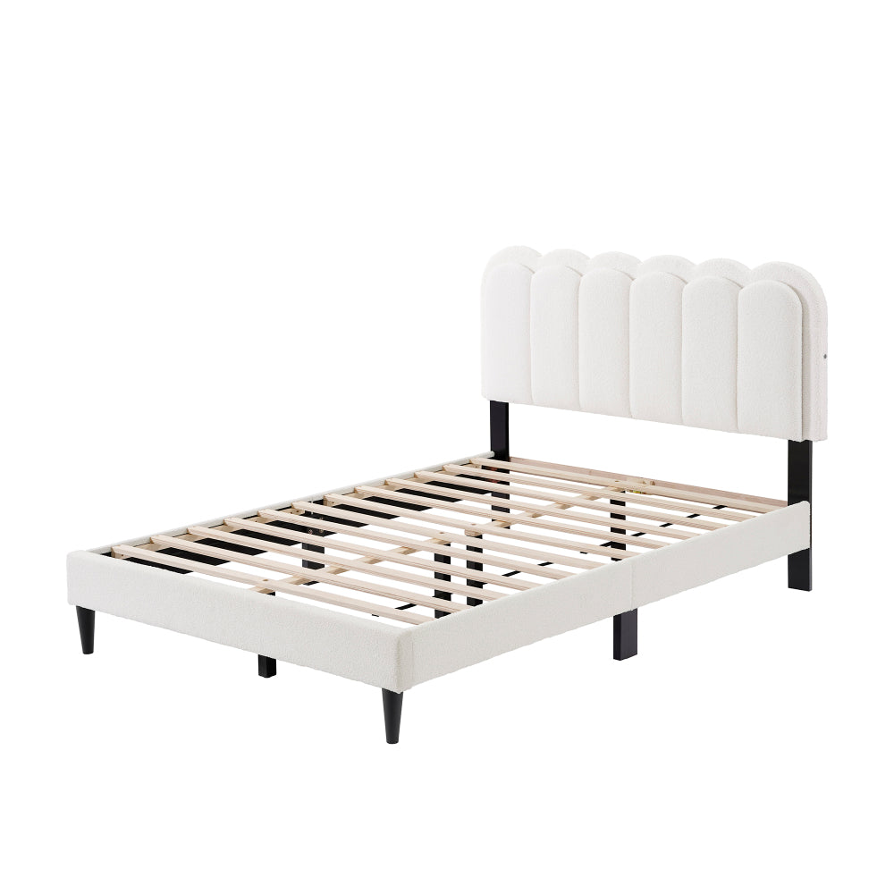 Boucle Platform Bed