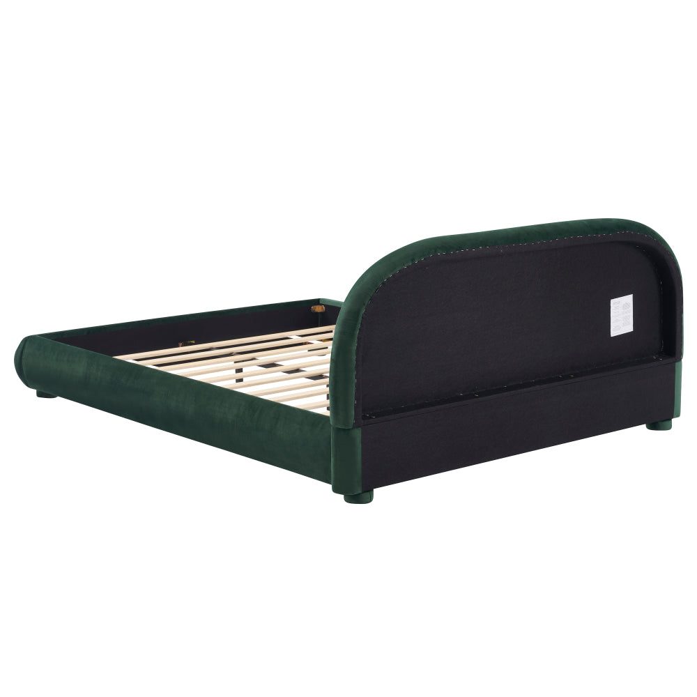 Boucle Upholstered Platform Bed
