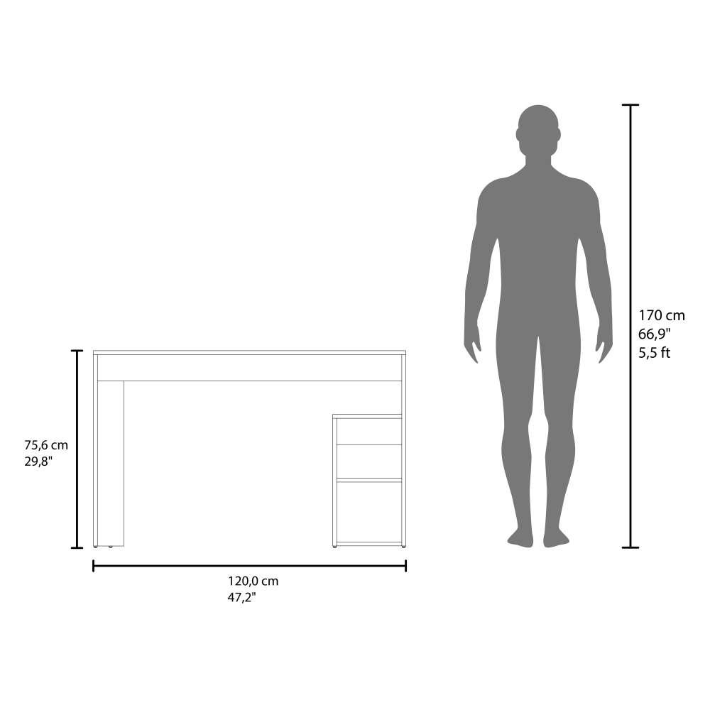 Office Desk with Storage and Minimalist Design
