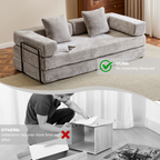 3-Seat Convertible Floor Sofa Bed
