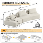 139" Oversized Modular Sectional Sofa
