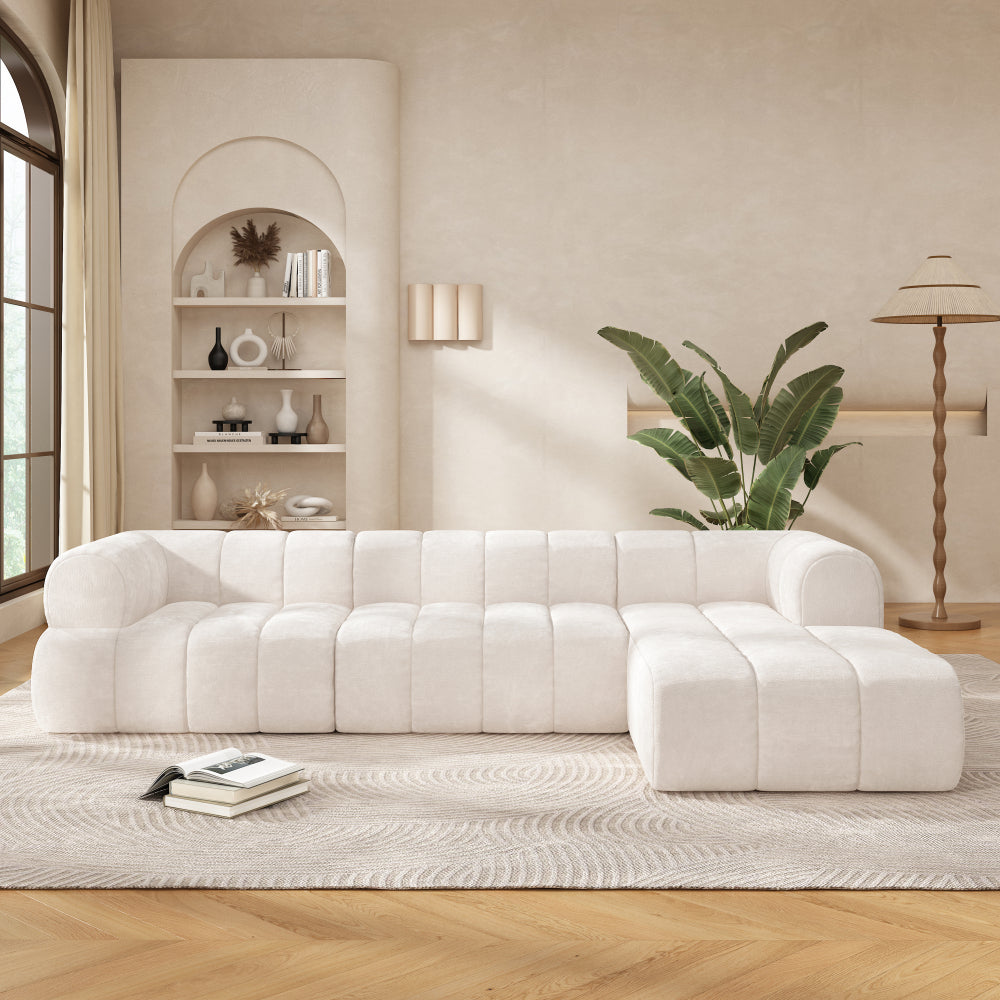 122" Modern L-Shaped Modular Sectional Sofa
