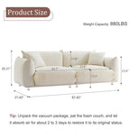 87.4" Sherpa Cloud 3-Seater Loveseat Sofa