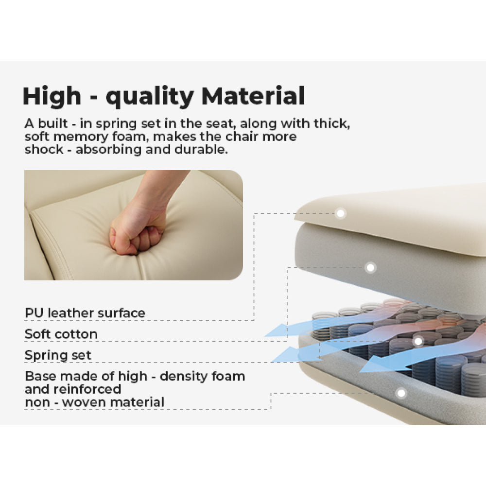 Ergonomic High-Back PU Leather Office Chair