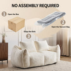 Giant 2-Seat Bean Bag Sofa for Adults