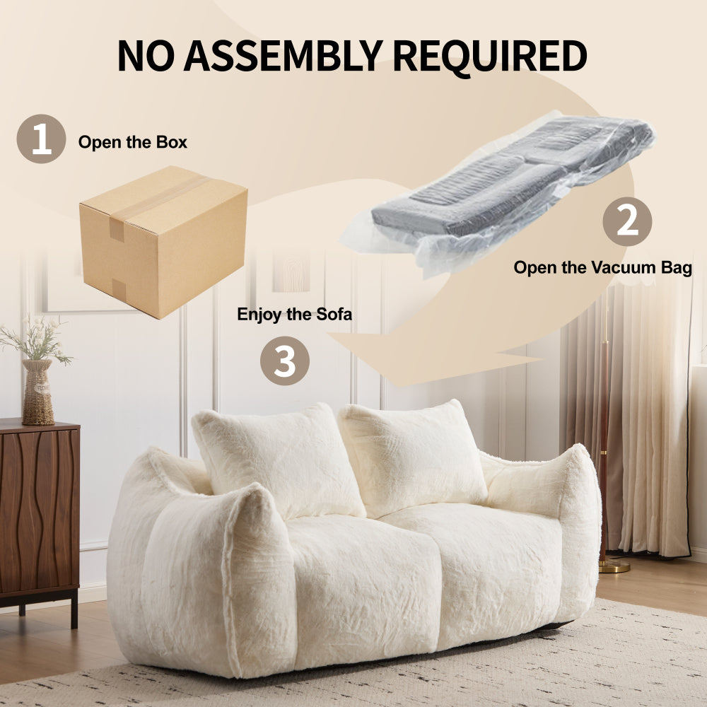 Giant 2-Seat Bean Bag Sofa for Adults