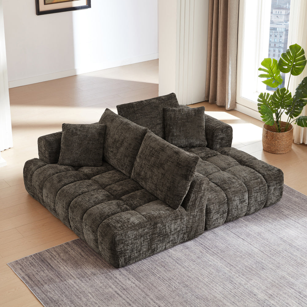 Chenille L-Shape Luxury Sectional Oversized Sofa