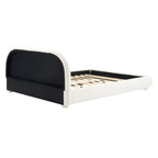 Boucle Upholstered Platform Bed