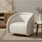 Sabbo Beige Bouclé Swivel Chair