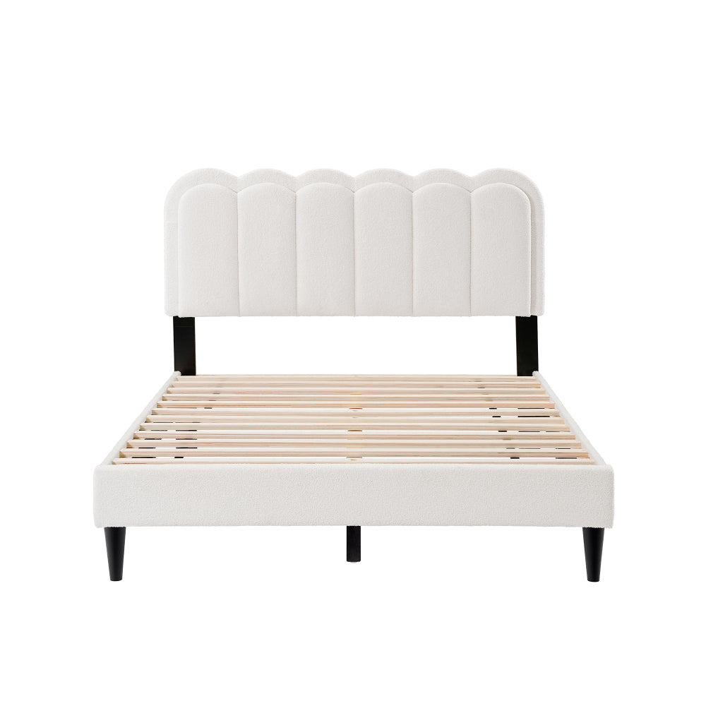 Boucle Platform Bed