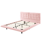 PU Leather Floating Platform Bed