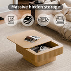 31.5'' Square Coffee Table with Storage Solid