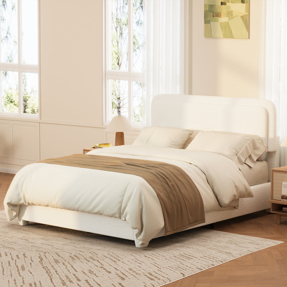 Boucle Platform Bed