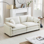 Large Deep-Seat 2-Seat Corduroy Sofa