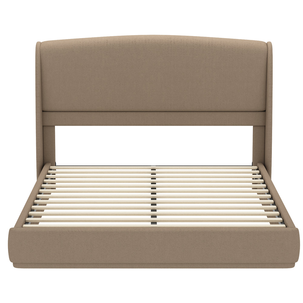 Linen Upholstered Platform Bed