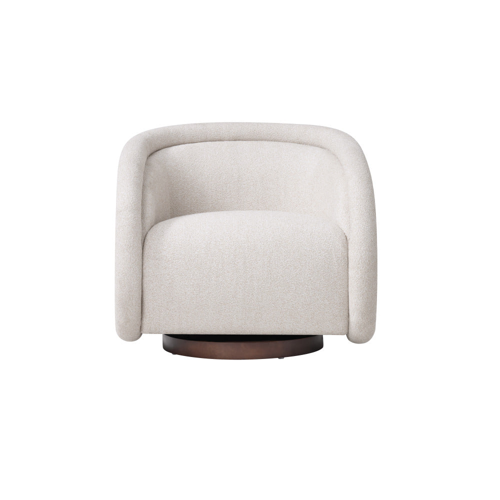 Sabbo Beige Bouclé Swivel Chair