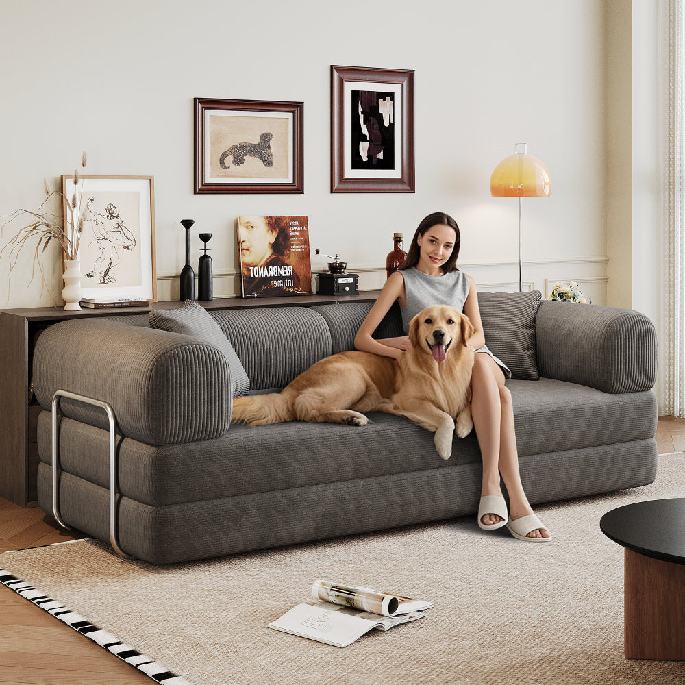78.8" Convertible Floor Sofa Bed