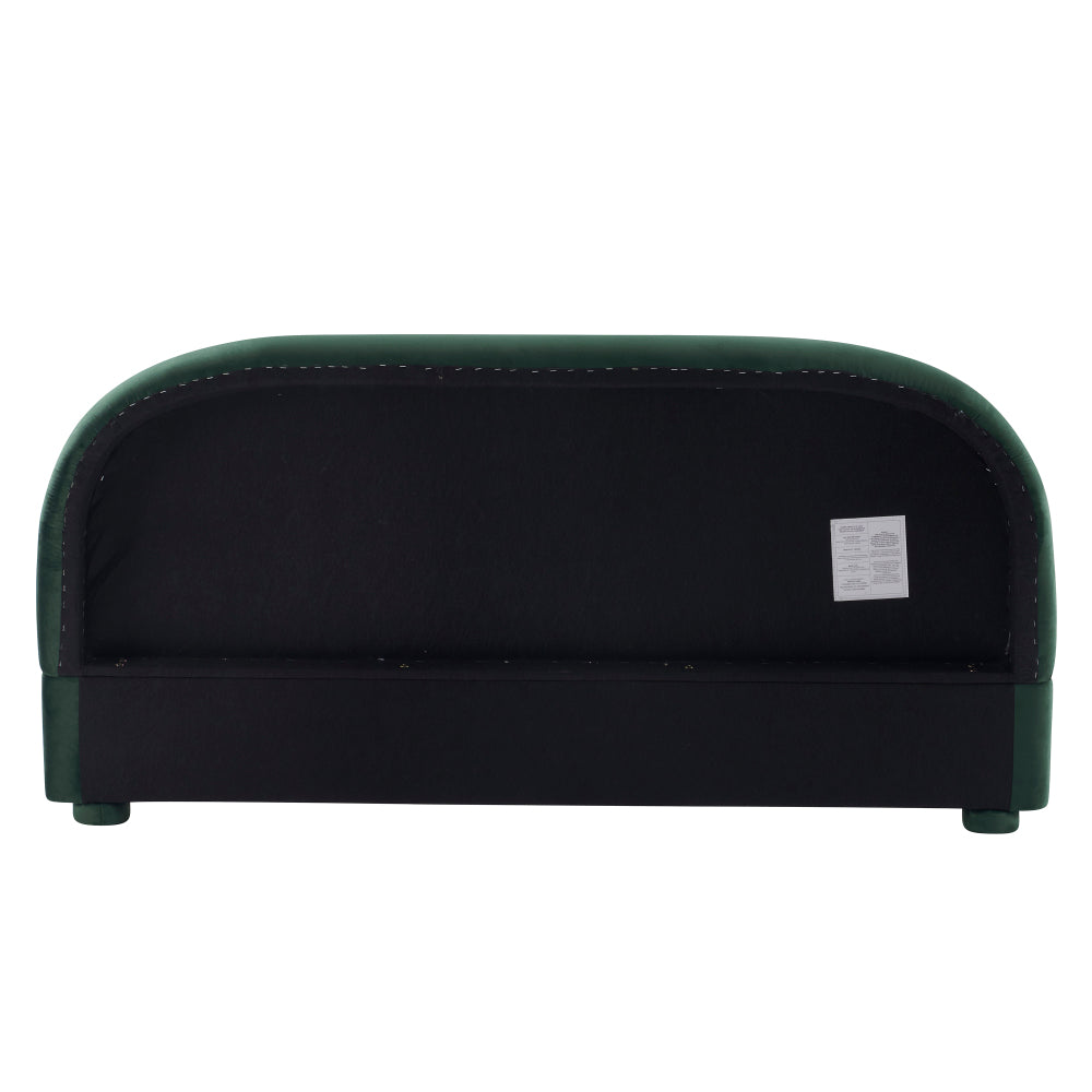 Boucle Upholstered Platform Bed