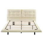 PU Leather Floating Platform Bed