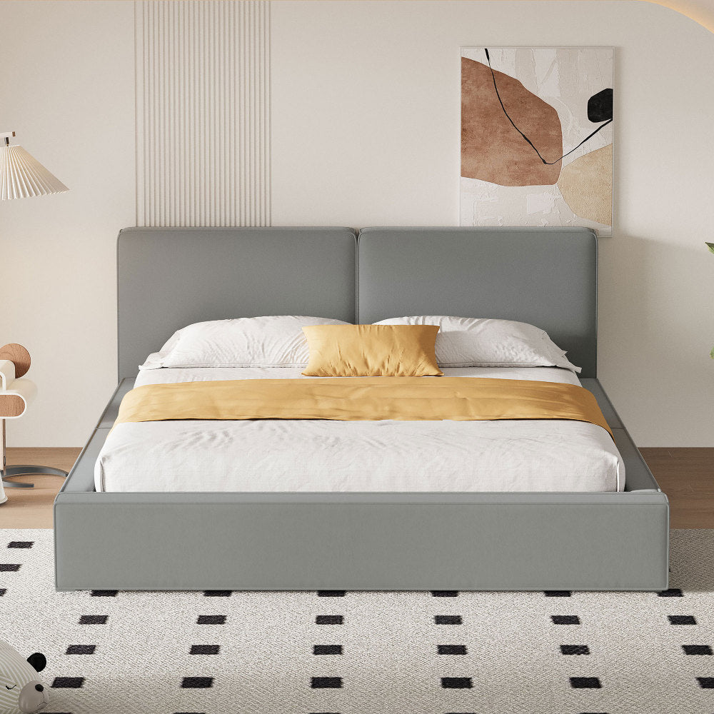 Velvet Upholstered Platform Bed