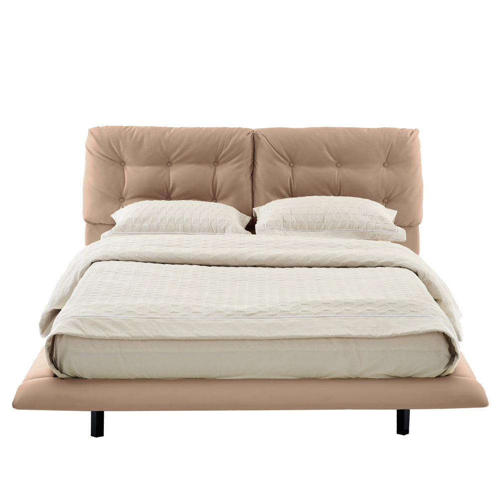 PU Leather Floating Platform Bed