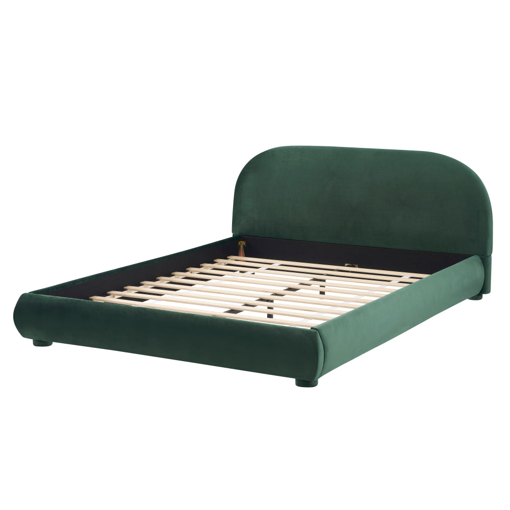 Boucle Upholstered Platform Bed