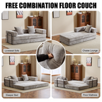 3-Seat Convertible Floor Sofa Bed